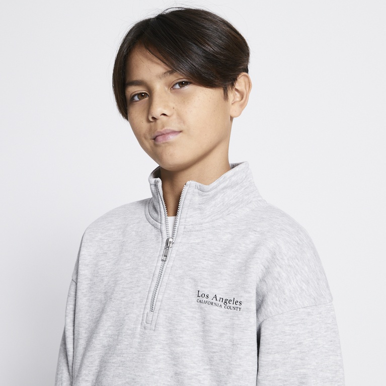 Half-zip sweatshirt "Clarkson" Grey Melange 2